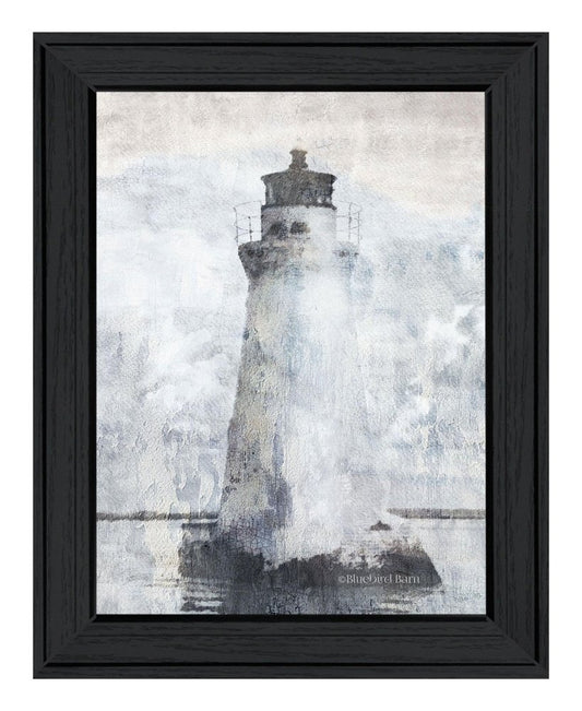 Lighthouse White Framed Print Wall Art