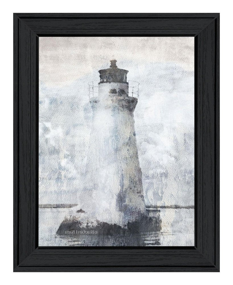 Lighthouse White Framed Print Wall Art