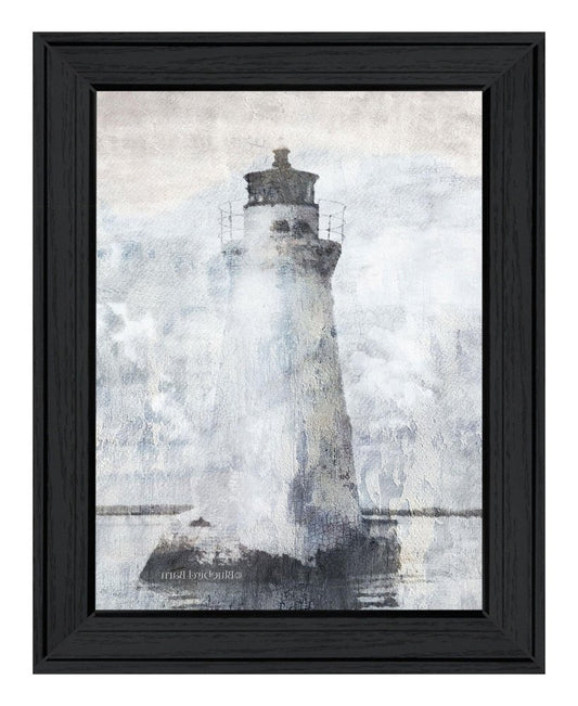 Lighthouse White Framed Print Wall Art
