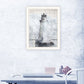 Lighthouse Black Framed Print Wall Art