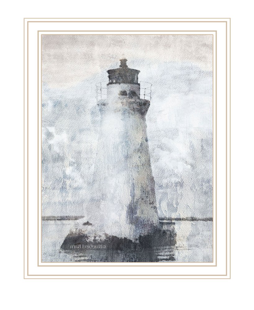 Lighthouse White Framed Print Wall Art