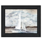 Sailboat on Water Black Framed Print Wall Art