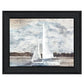 Sailboat on Water Black Framed Print Wall Art