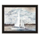 Sailboat on Water Black Framed Print Wall Art