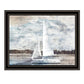Sailboat on Water Black Framed Print Wall Art