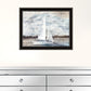 Sailboat on Water Black Framed Print Wall Art