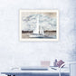 Sailboat on Water White Framed Print Wall Art