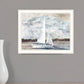 Sailboat on Water White Framed Print Wall Art