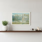 Peaceful Tree Line Black Framed Print Wall Art