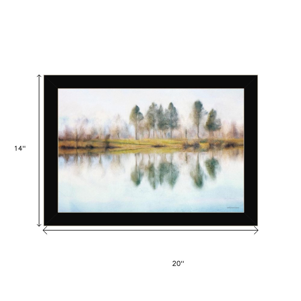 Lake Reflections Black Framed Wall Art
