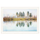 Lake Reflections White Framed Print Wall Art