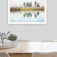 Lake Reflections White Framed Print Wall Art