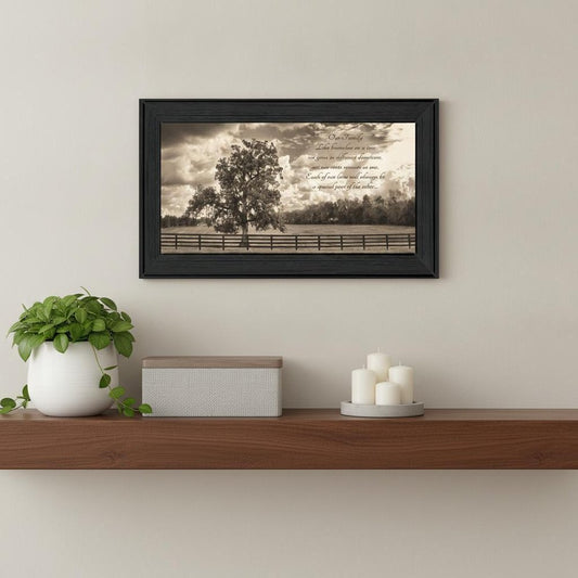 Our Family Black Framed Print Wall Art