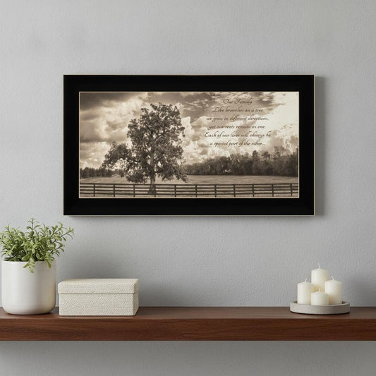 Our Family Black Framed Print Wall Art