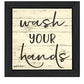 Wash Your Hands Black Framed Print Bathroom Wall Art