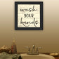 Wash Your Hands Black Framed Print Bathroom Wall Art