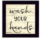 Wash Your Hands Black Framed Print Bathroom Wall Art