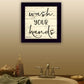 Wash Your Hands Black Framed Print Bathroom Wall Art