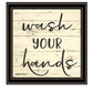 Wash Your Hands Black Framed Print Bathroom Wall Art