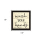 Wash Your Hands Black Framed Print Bathroom Wall Art