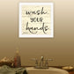 Wash Your Hands Black Framed Print Bathroom Wall Art