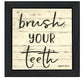 Brush your Teeth Black Framed Print Bathroom Wall Art