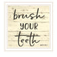 Brush your Teeth Black Framed Print Bathroom Wall Art