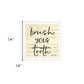 Brush your Teeth Black Framed Print Bathroom Wall Art