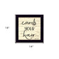 Comb Your Hair Black Framed Print Bathroom Wall Art