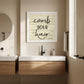 Comb Your Hair Black Framed Print Bathroom Wall Art