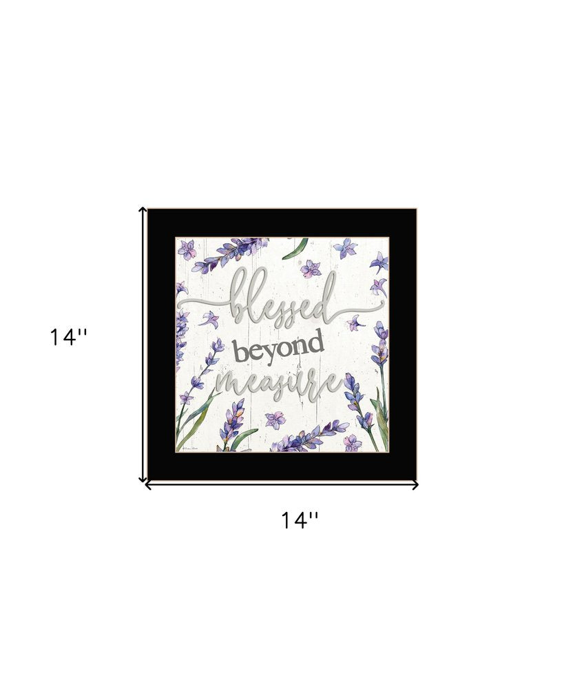Blessed Beyond Measure White Framed Print Wall Art