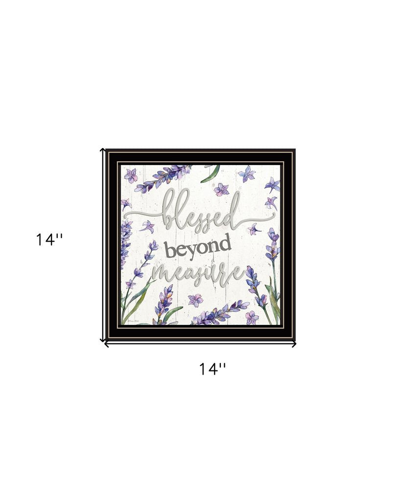 Blessed Beyond Measure White Framed Print Wall Art