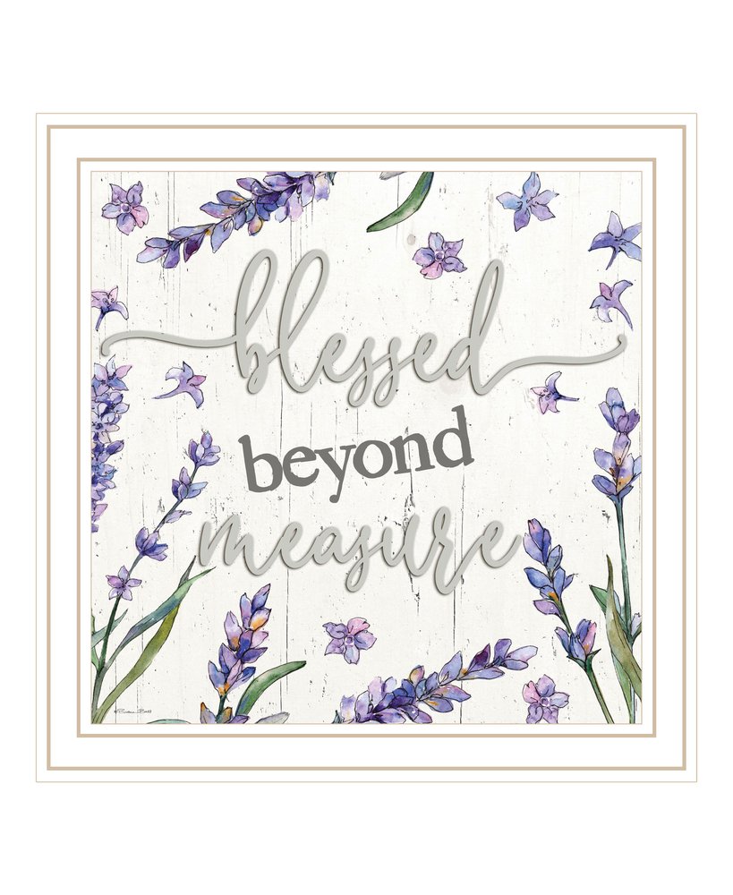 Blessed Beyond Measure White Framed Print Wall Art