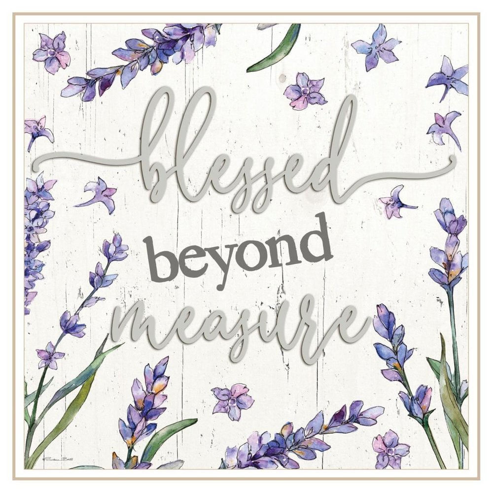 Blessed Beyond Measure White Framed Print Wall Art