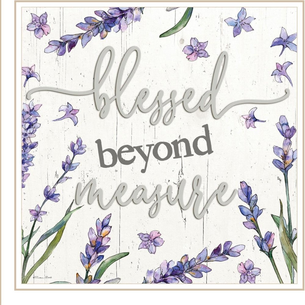 Blessed Beyond Measure White Framed Print Wall Art