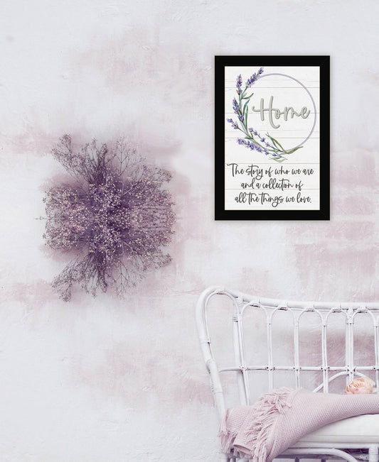 Home a Circle of Love Black Framed Print Wall Art