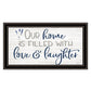 Our Home Black Framed Print Wall Art