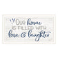 Our Home Black Framed Print Wall Art