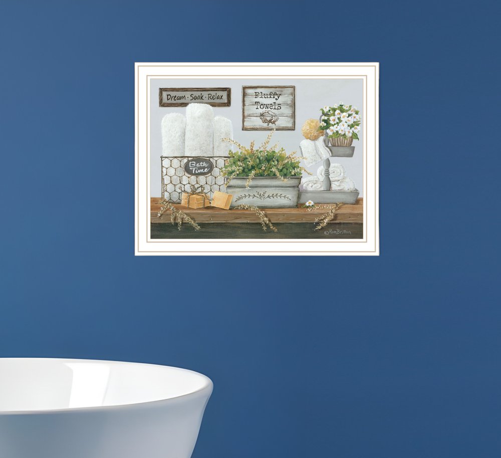 Fluffy Towels Black Framed Print Wall Art