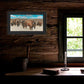 Bison Herd Black Framed Print Wall Art