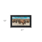 Bison Herd Black Framed Print Wall Art