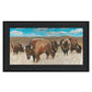 Bison Herd Black Framed Print Wall Art