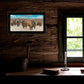 Bison Herd Black Framed Print Wall Art