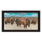 Bison Herd Black Framed Print Wall Art
