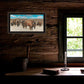 Bison Herd Black Framed Print Wall Art