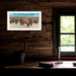 Bison Herd Black Framed Print Wall Art