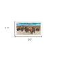 Bison Herd Black Framed Print Wall Art