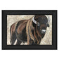 The Boss Bison Only Black Framed Print Wall Art