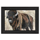 The Boss Bison Only Black Framed Print Wall Art