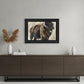 The Boss Bison Only Black Framed Print Wall Art